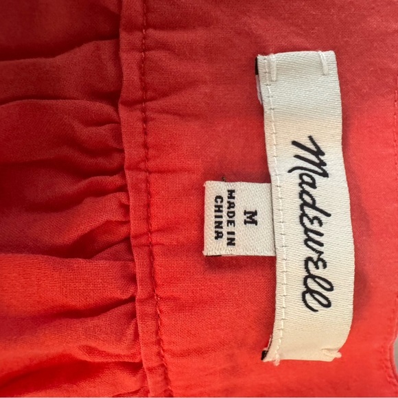 Madewell Rusty Orange Eyelet Angelica Top -Medium US - Picture 11 of 13